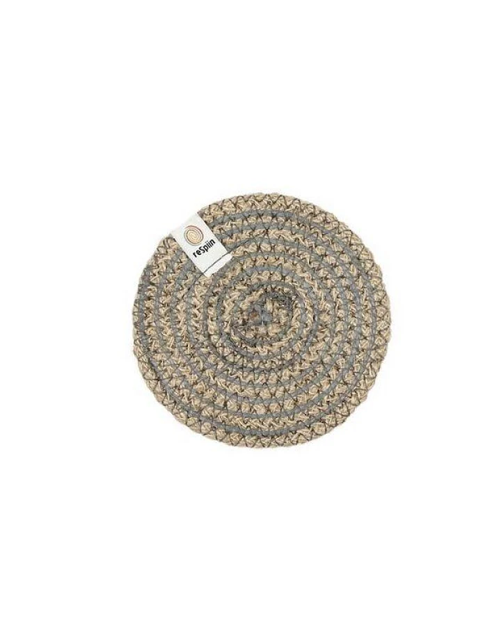 reSpiin Untersetzer aus Jute mit Spiraldesign Ø 11cm