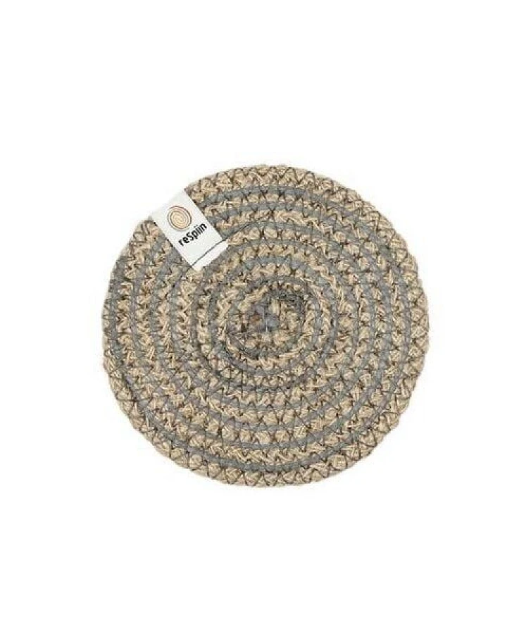 reSpiin Untersetzer aus Jute mit Spiraldesign Ø 11cm