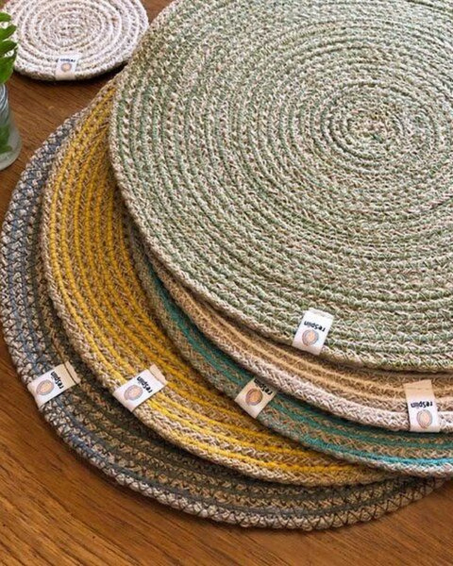reSpiin Runde Jute Tischmatte Spiraldesign Ø 32cm – Ansicht 2