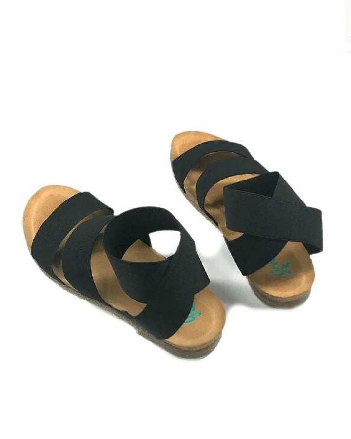 Greenova flache Sandale ELVAS mit Gummibändern