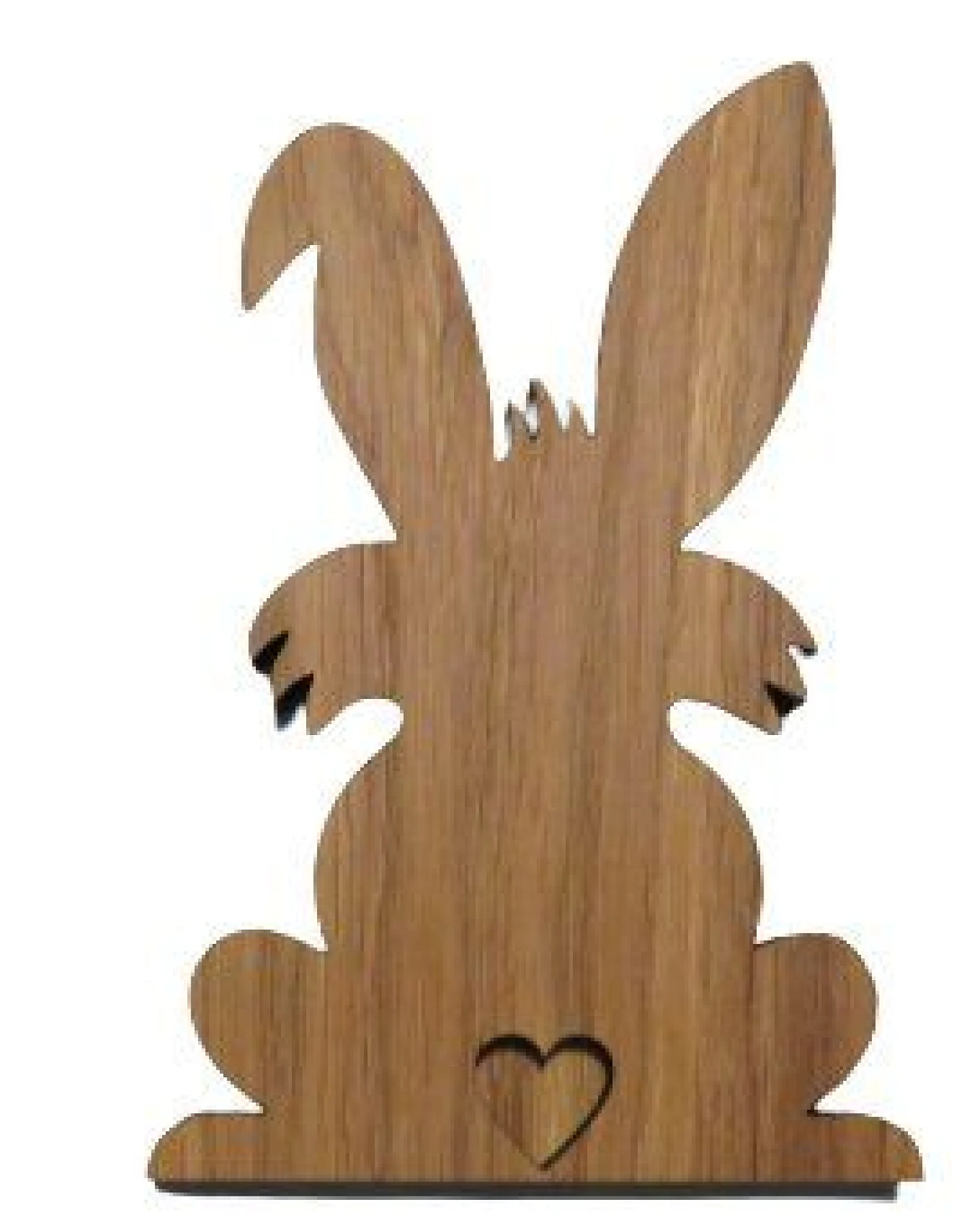 ReineNatur Osterhase aus Schichtholz – Eichenholz geölt – Größe: 16,5 x 10,5 x 1 cm – Ansicht 2