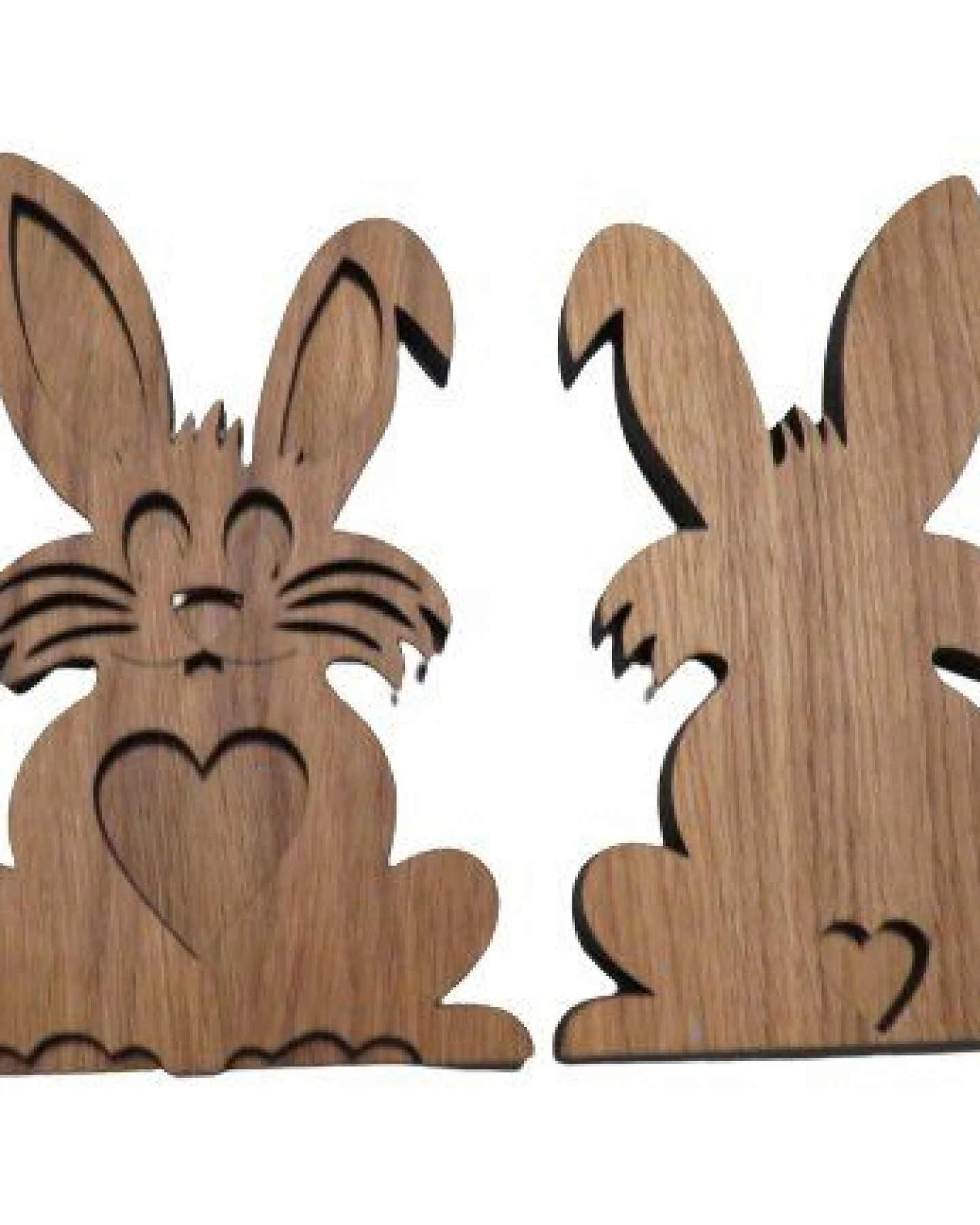 ReineNatur Osterhase aus Schichtholz – Eichenholz geölt – Größe: 16,5 x 10,5 x 1 cm – Ansicht 3