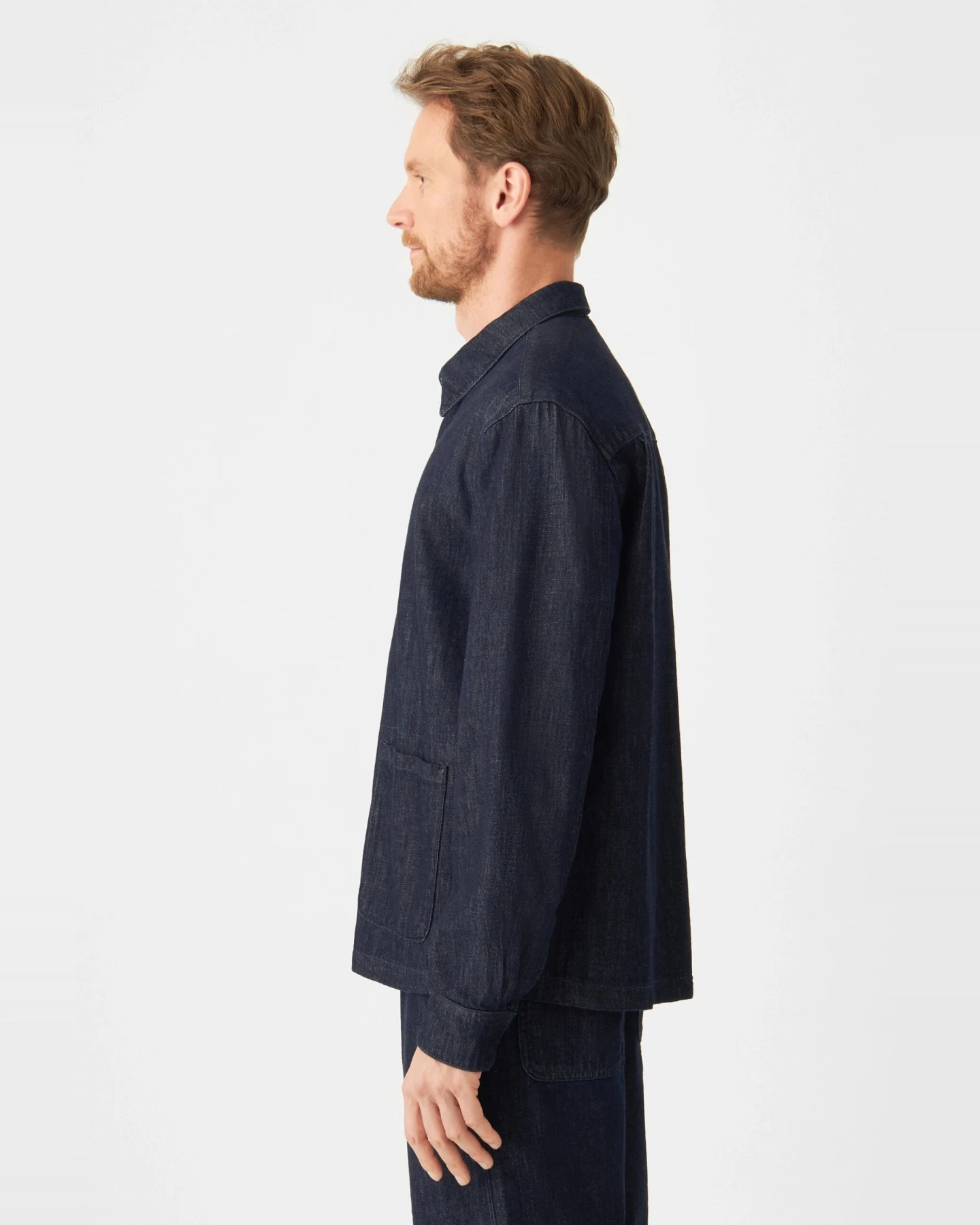 Dawn Herren vegan Jacke Sorry Shacket Blau – Ansicht 2