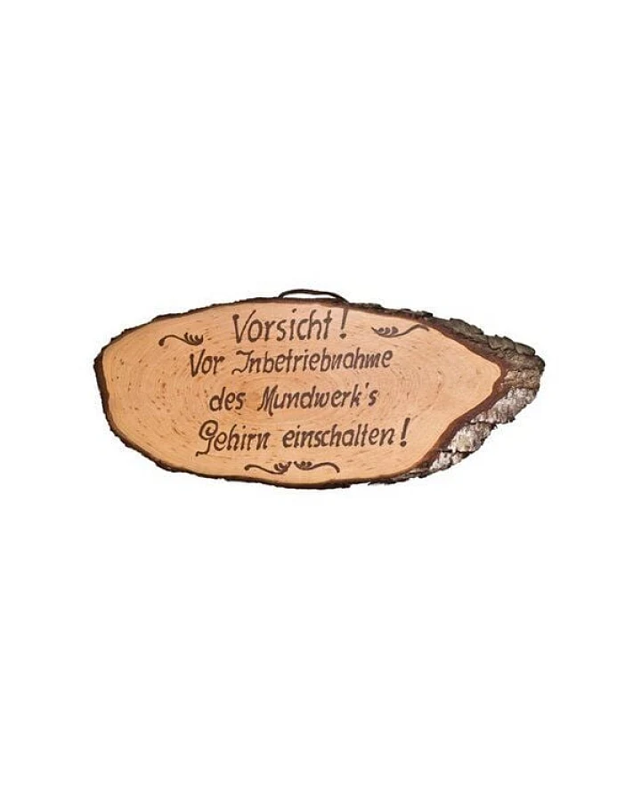 ReineNatur Rindenscheibe mit Spruch - Größe: ca. 32 cm