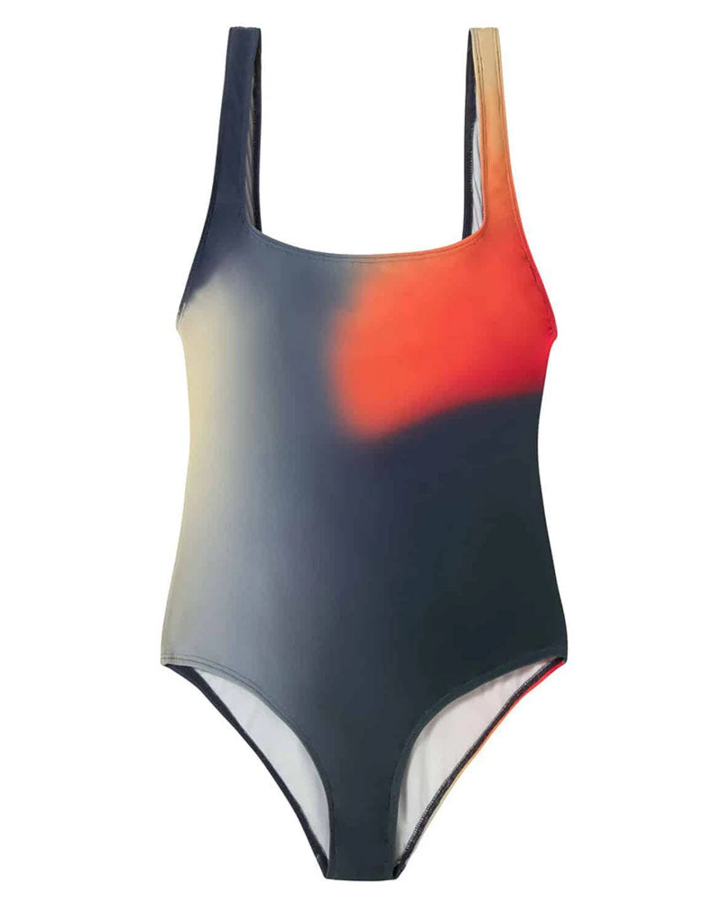 Thinking MU Damen vegan Badeanzug Bookeh Amalfi Blau Orange – Ansicht 2