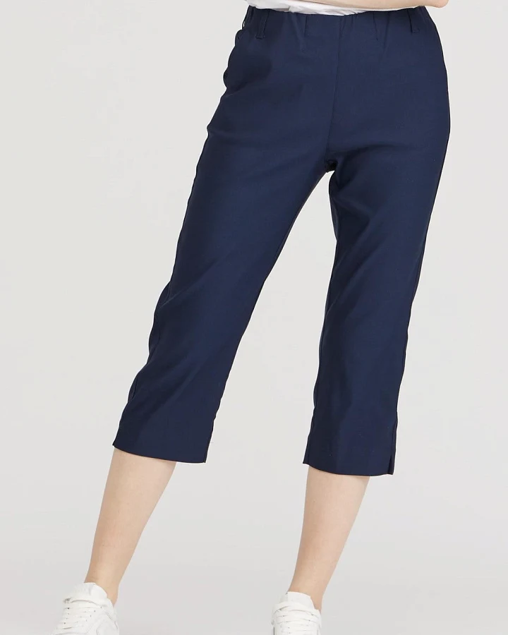 LAURIE Damen vegan Hose Taylor Regular Capri Ml Navy