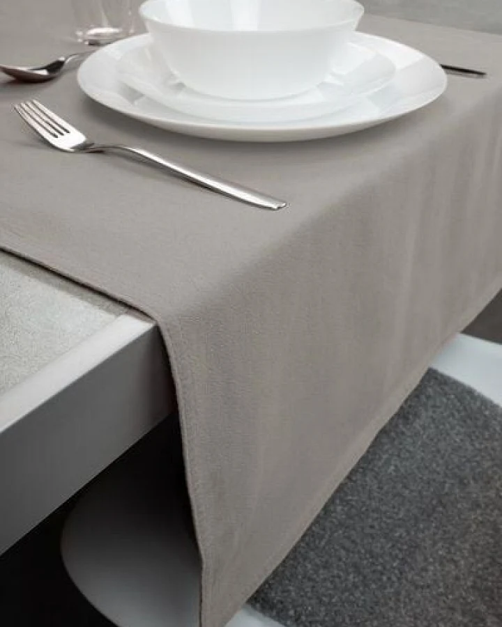 jilda-tex Tischläufer Renforce 100% Bio-Baumwolle Uni 50x160cm