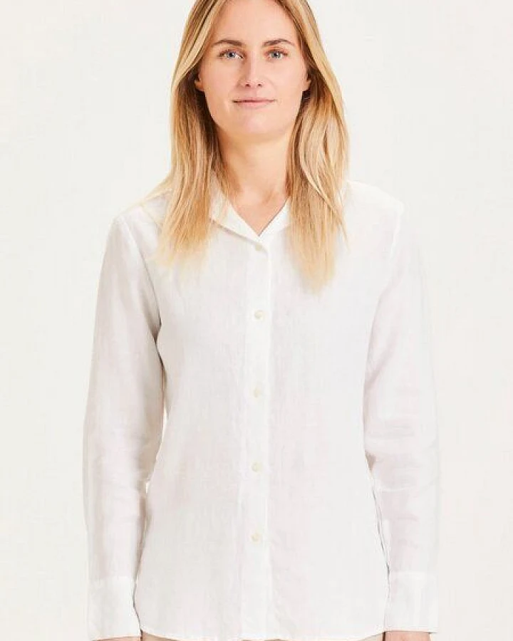 KnowledgeCotton Apparel Sage Classic Reg Linen Shirt