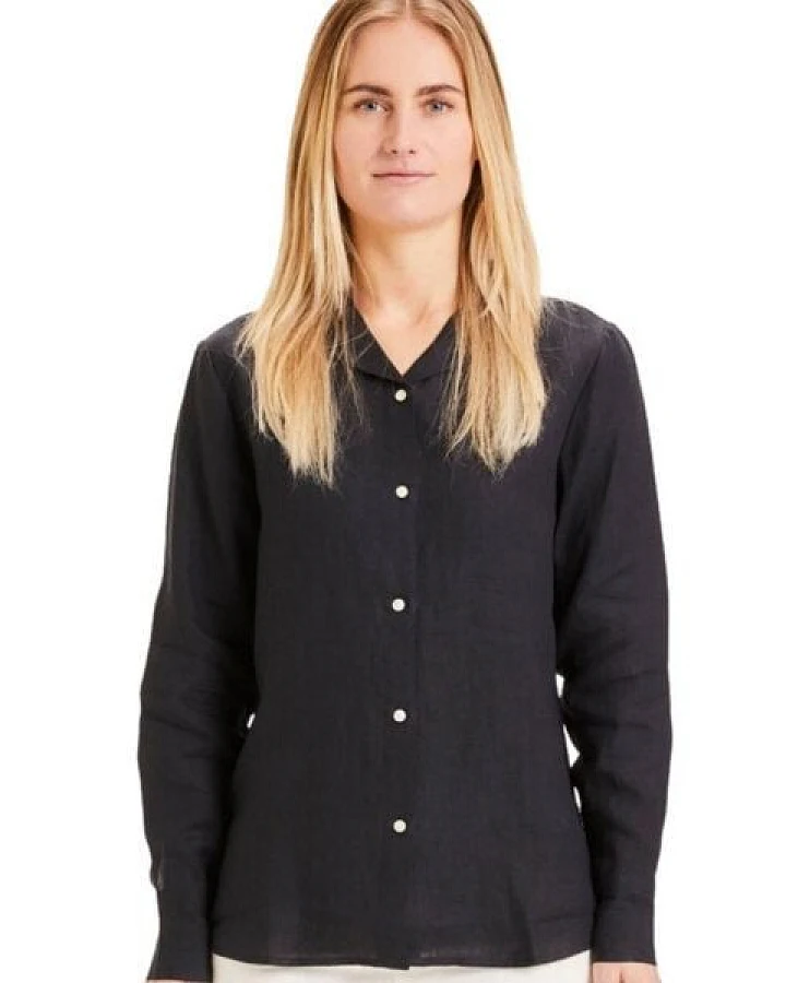 KnowledgeCotton Apparel Sage Classic Reg Linen Shirt
