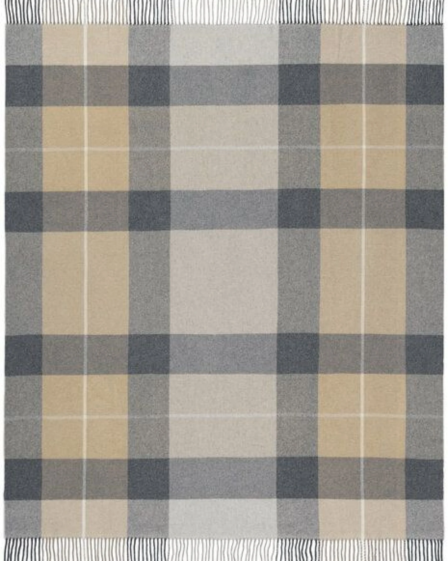 biederlack Plaid Wohndecke Fransenplaid "Quito" 100 % Wolle – Ansicht 3