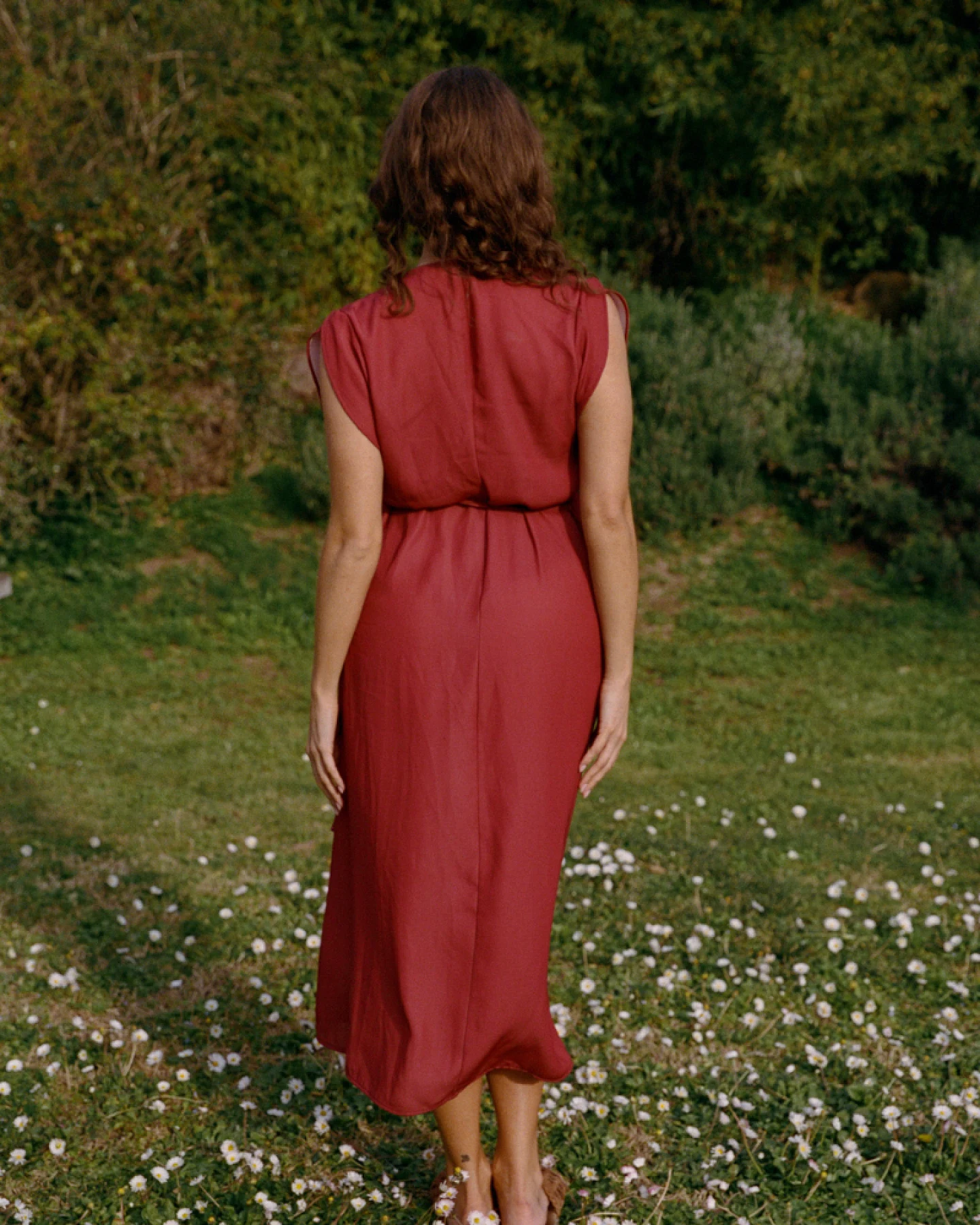 Nénés Damen vegan Kleid Inès Terracotta Rot – Ansicht 2