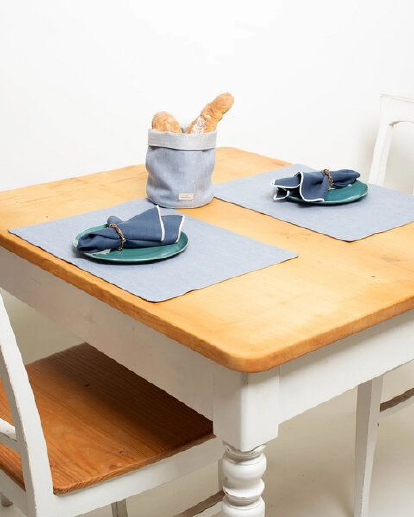 nahtur-design Tischset aus 100% Leinen, Leinendenim – Ansicht 2