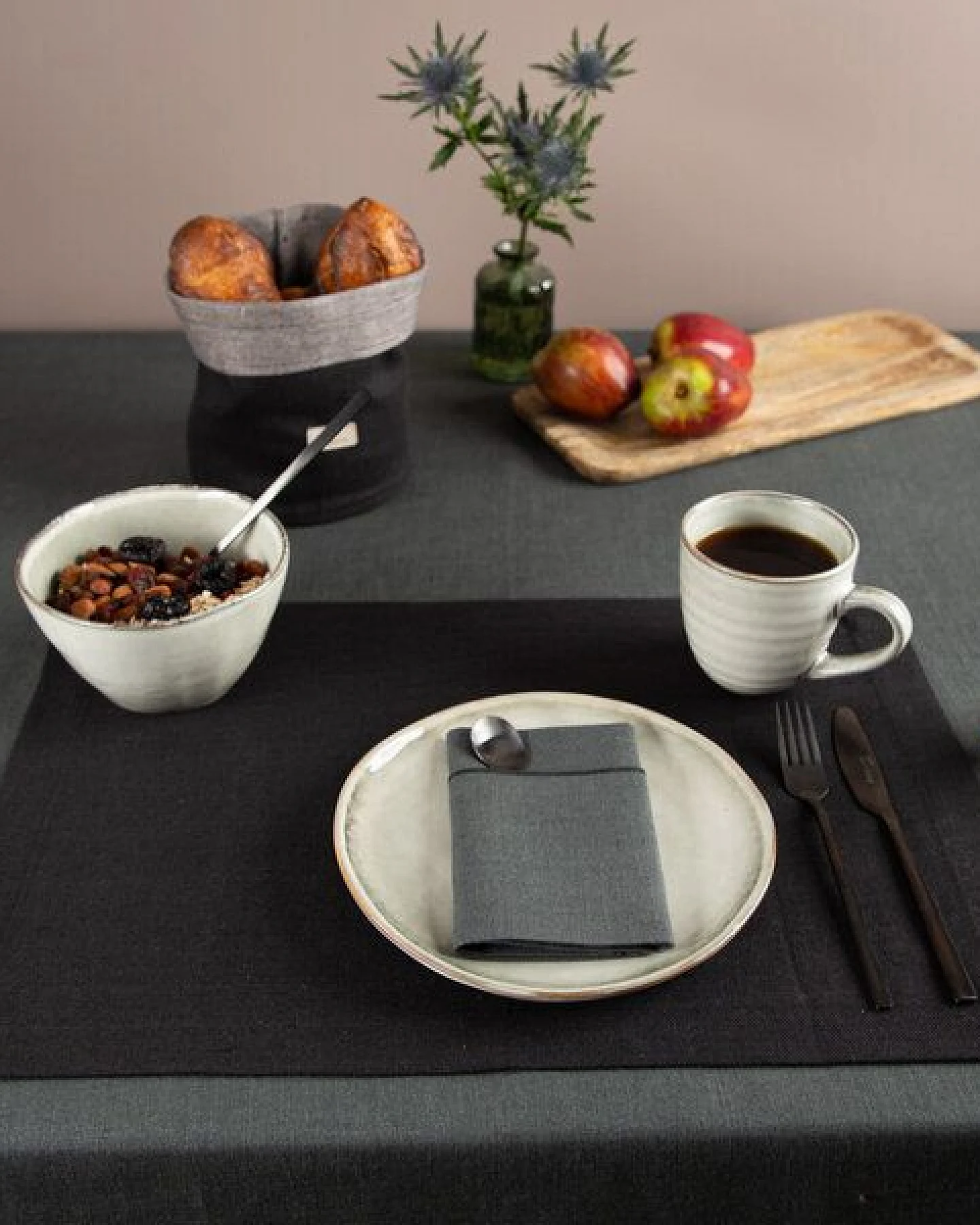 nahtur-design Tischset aus 100% Leinen, Leinendenim – Ansicht 3