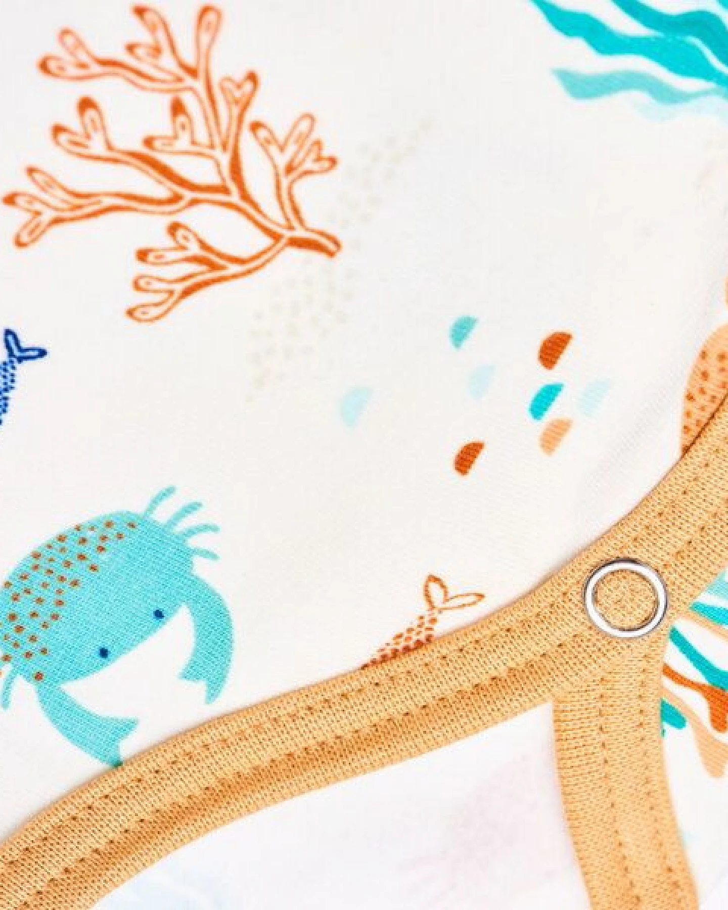 Cheeky Apple Kurzarm-Body "Ocean Party" aus Bio-Baumwolle – Ansicht 3