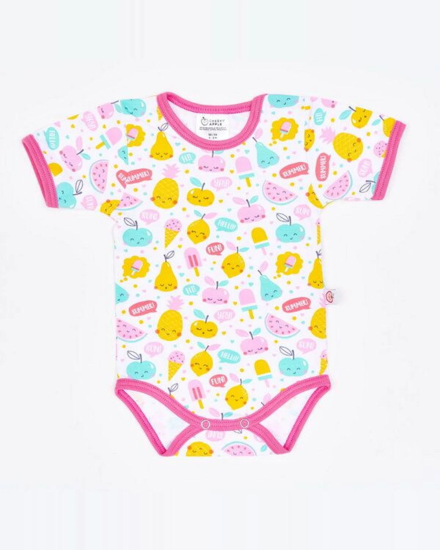 Cheeky Apple Kurzarm-Body "Yummy" aus Bio-Baumwolle – Ansicht 2