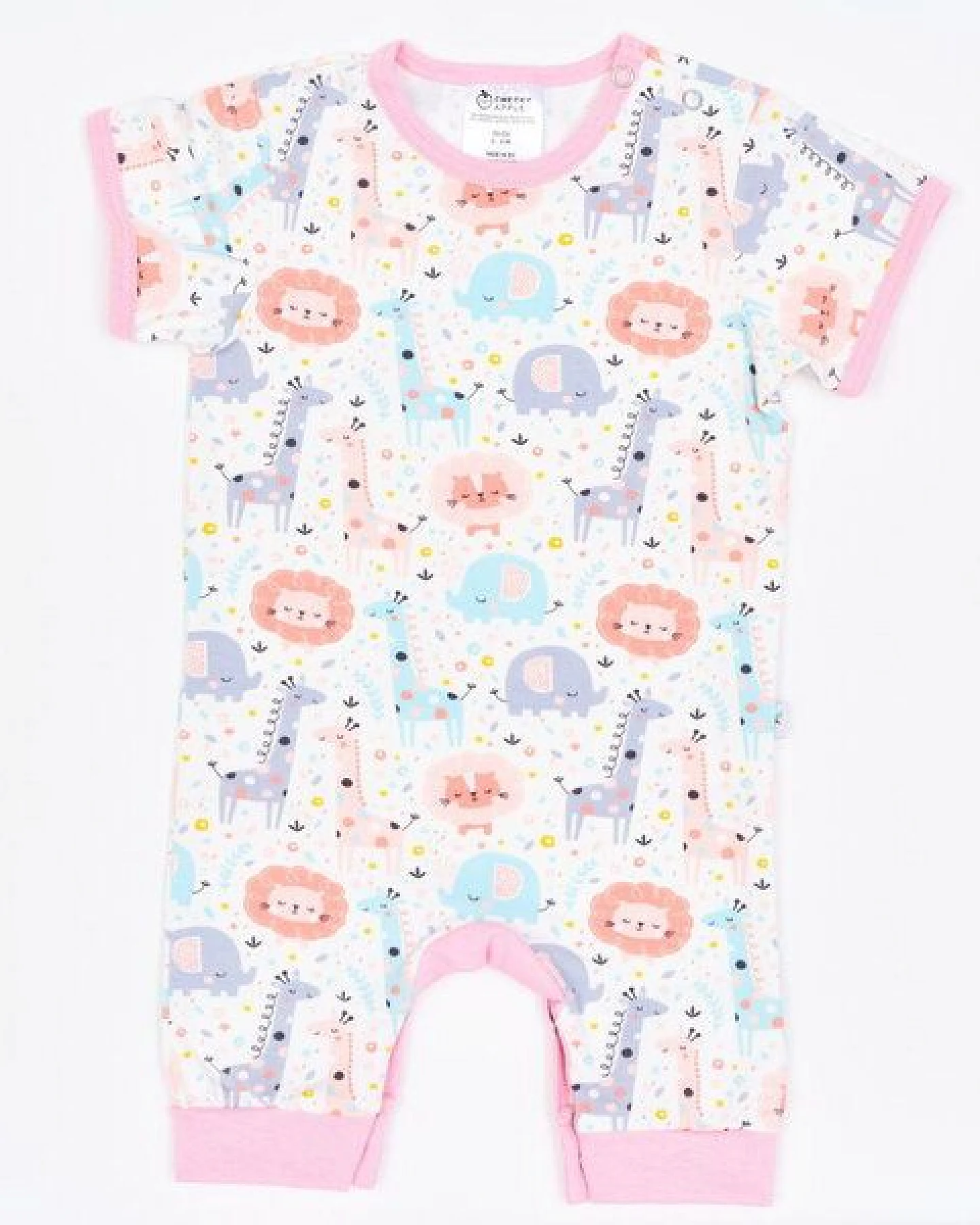 Cheeky Apple Kurzarm-Strampler "Mini Jungle Rose" aus Bio-Baumwolle – Ansicht 2