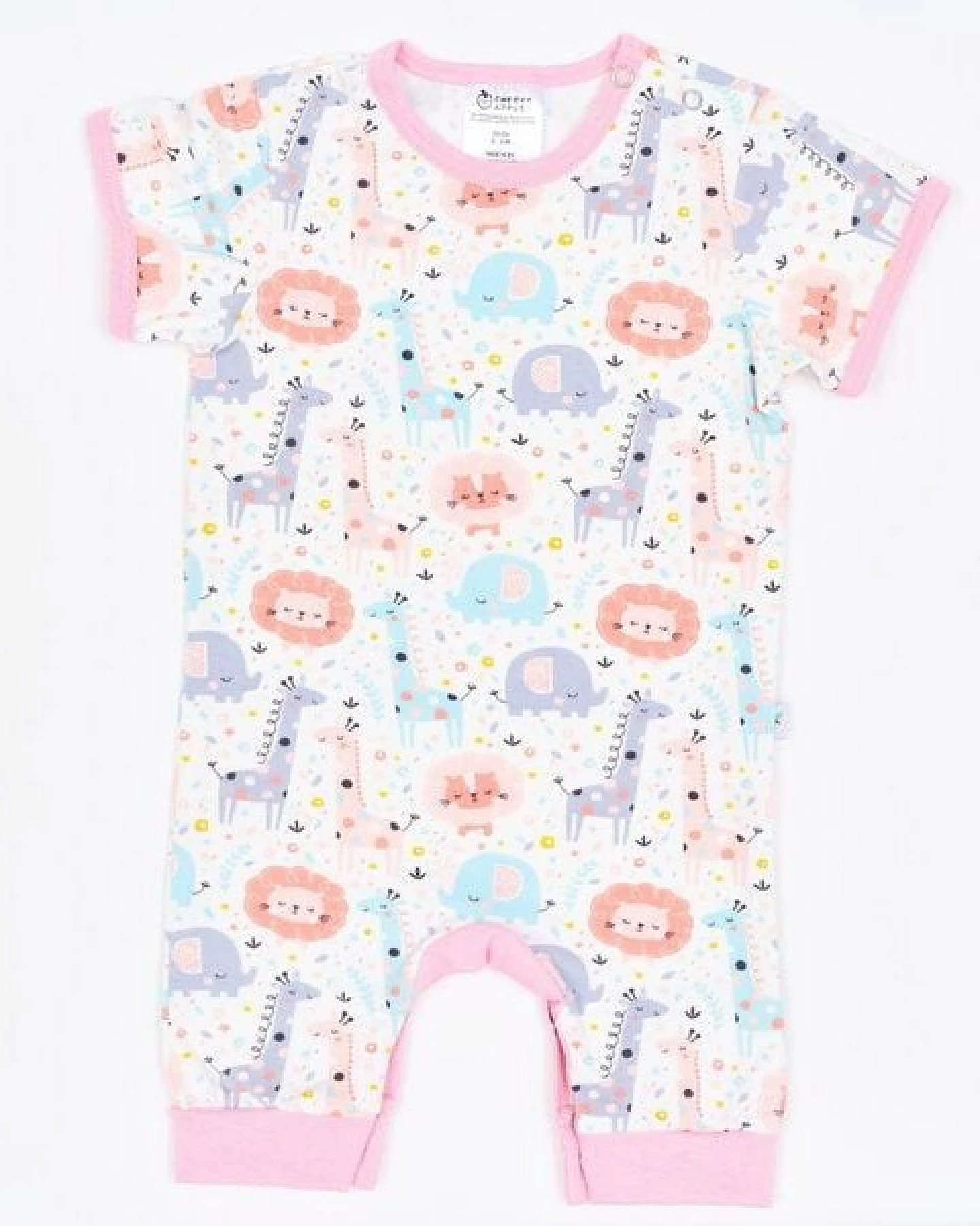 Cheeky Apple Kurzarm-Strampler "Mini Jungle Rose" aus Bio-Baumwolle – Ansicht 2