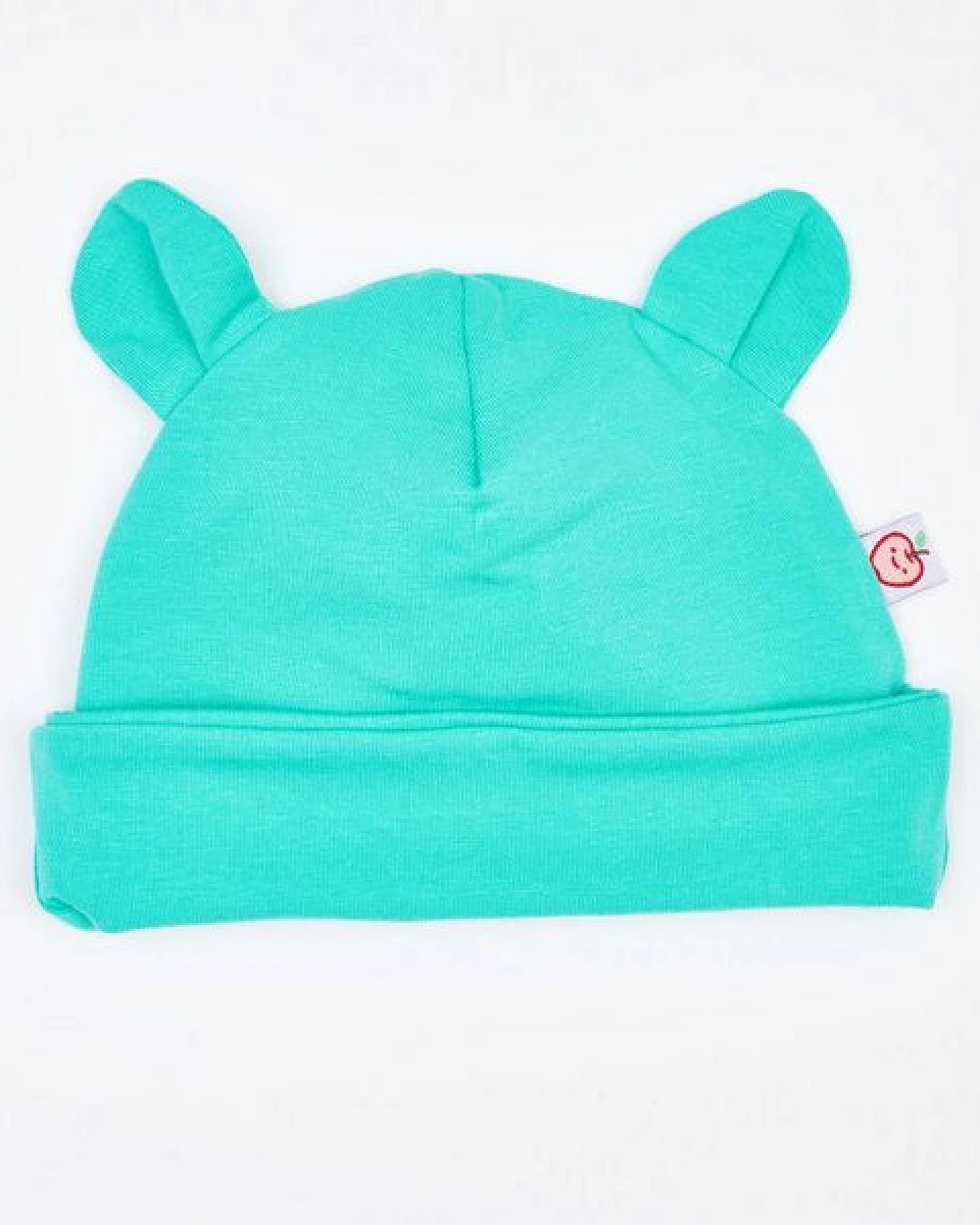 Cheeky Apple Gefüttertes Häubchen mit Bärenohren "Jersey Mint" aus Bio-Baumwolle – Ansicht 3