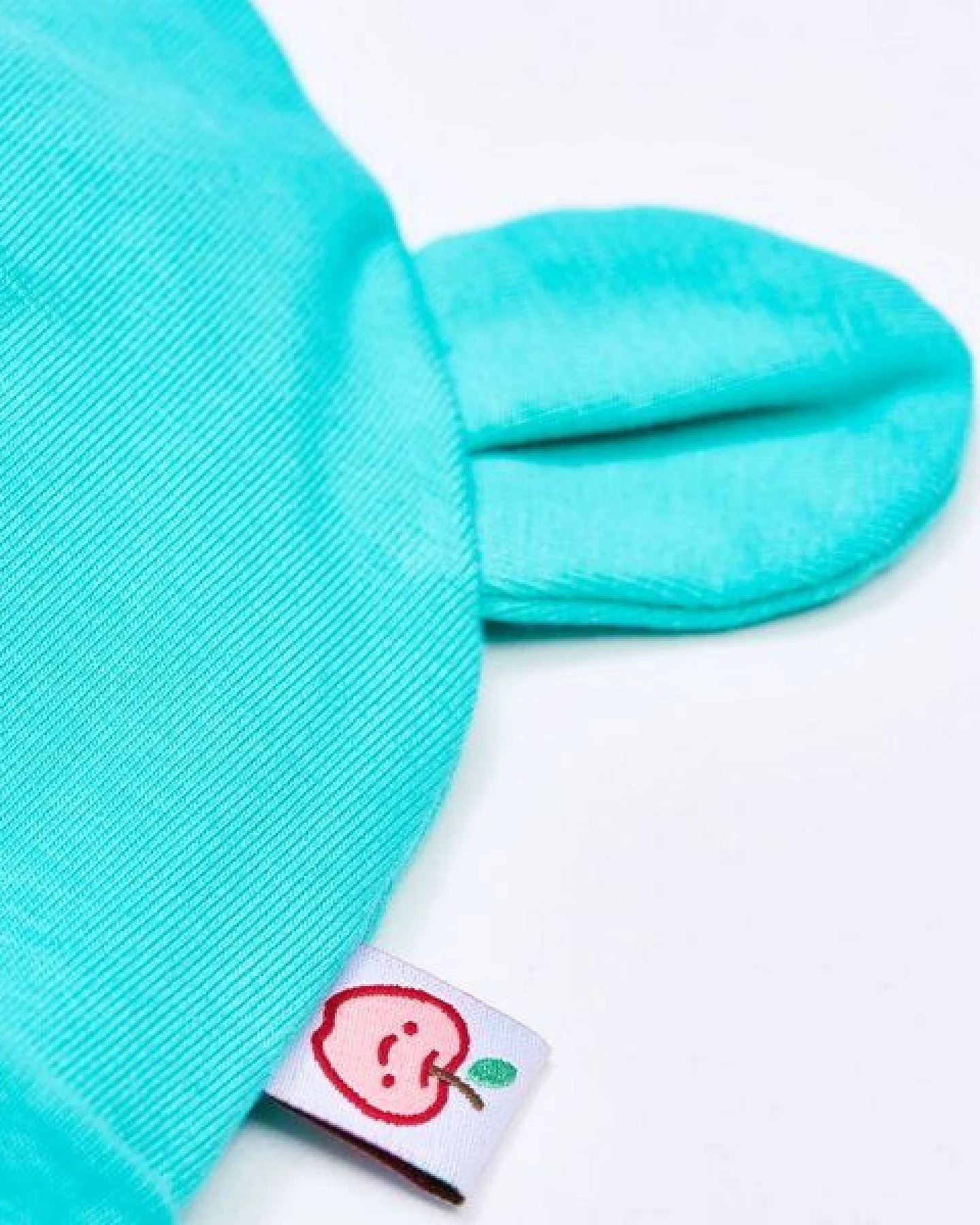 Cheeky Apple Gefüttertes Häubchen mit Bärenohren "Jersey Mint" aus Bio-Baumwolle – Ansicht 4