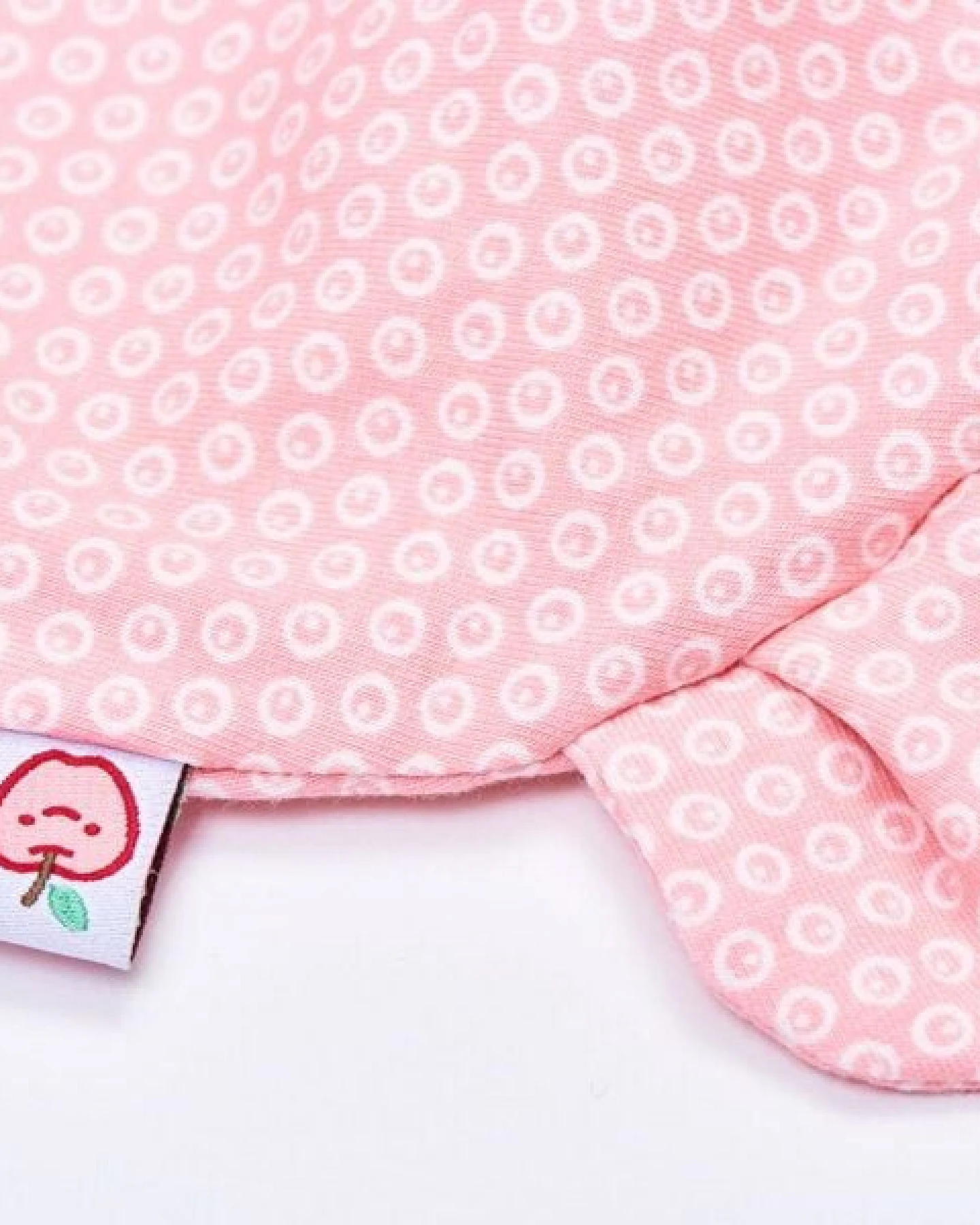 Cheeky Apple Gefüttertes Häubchen mit Bärenohren "Kuller Peach Rose" aus Bio-Baumwolle – Ansicht 4