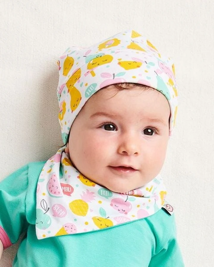 Cheeky Apple Wendbares Dreieckstuch "Yummy" aus Bio-Baumwolle