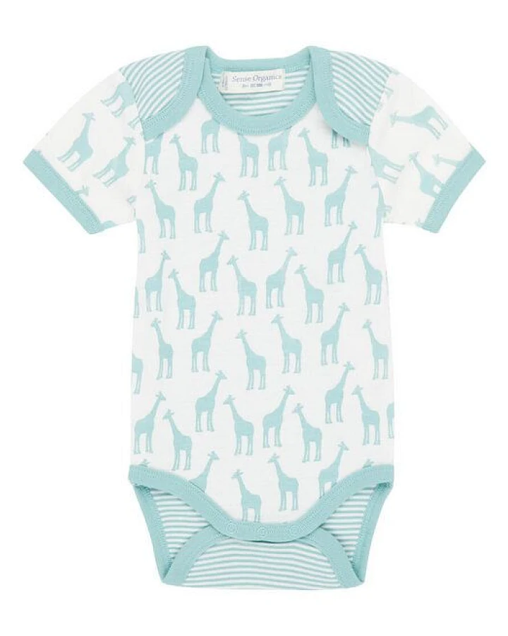 sense-organics Babybody Kurzarm *Giraffe* GOTS & Fair Trade I Sense Organics