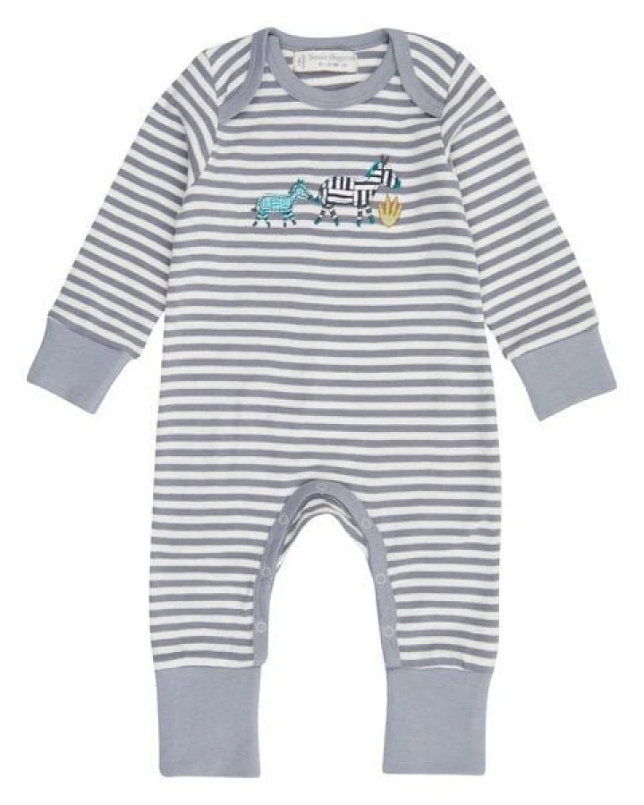sense-organics Baby Schlafanzug/- overall *Zebra* GOTS & Fair Trade
