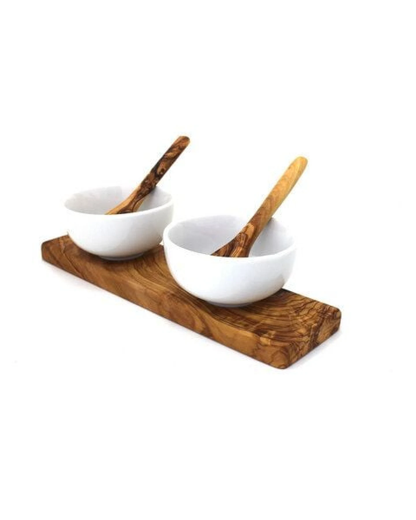 Mitienda Shop Dipschalen Set aus Porzellan & Holz 8,5 cm – Ansicht 4