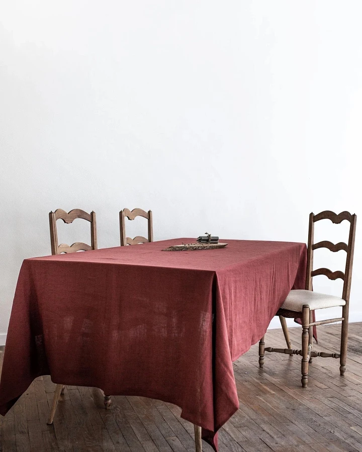 AmourLinen unisex vegan Tischtuch Terrakotta