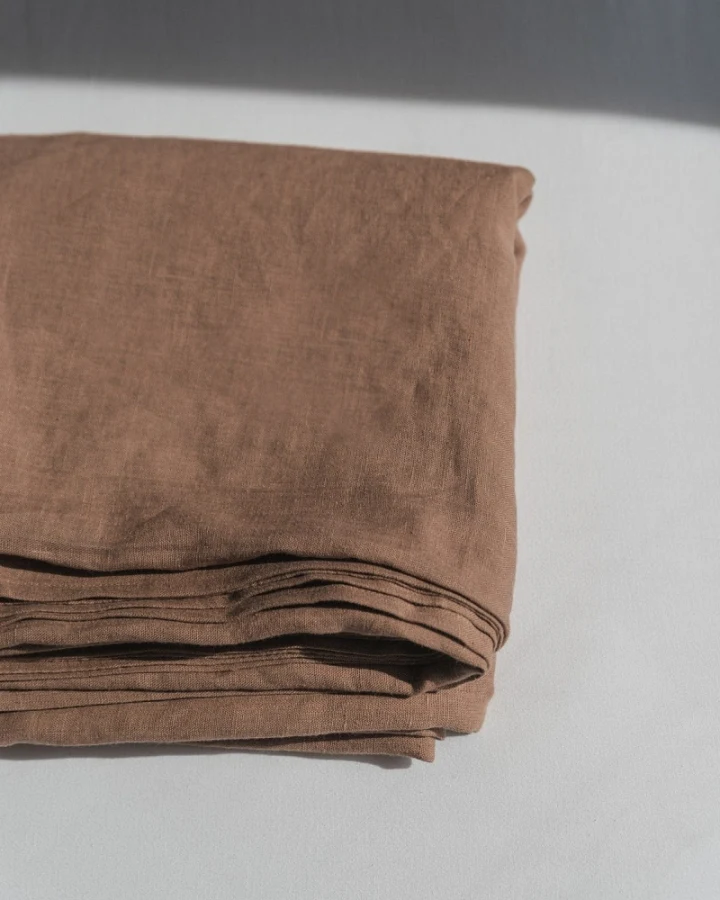 AmourLinen unisex vegan Bettlaken Rosig Braun