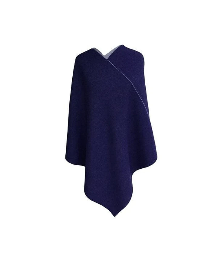 austriandesign.at DreieckPoncho reversibel dick aus extrafeiner Merinowolle