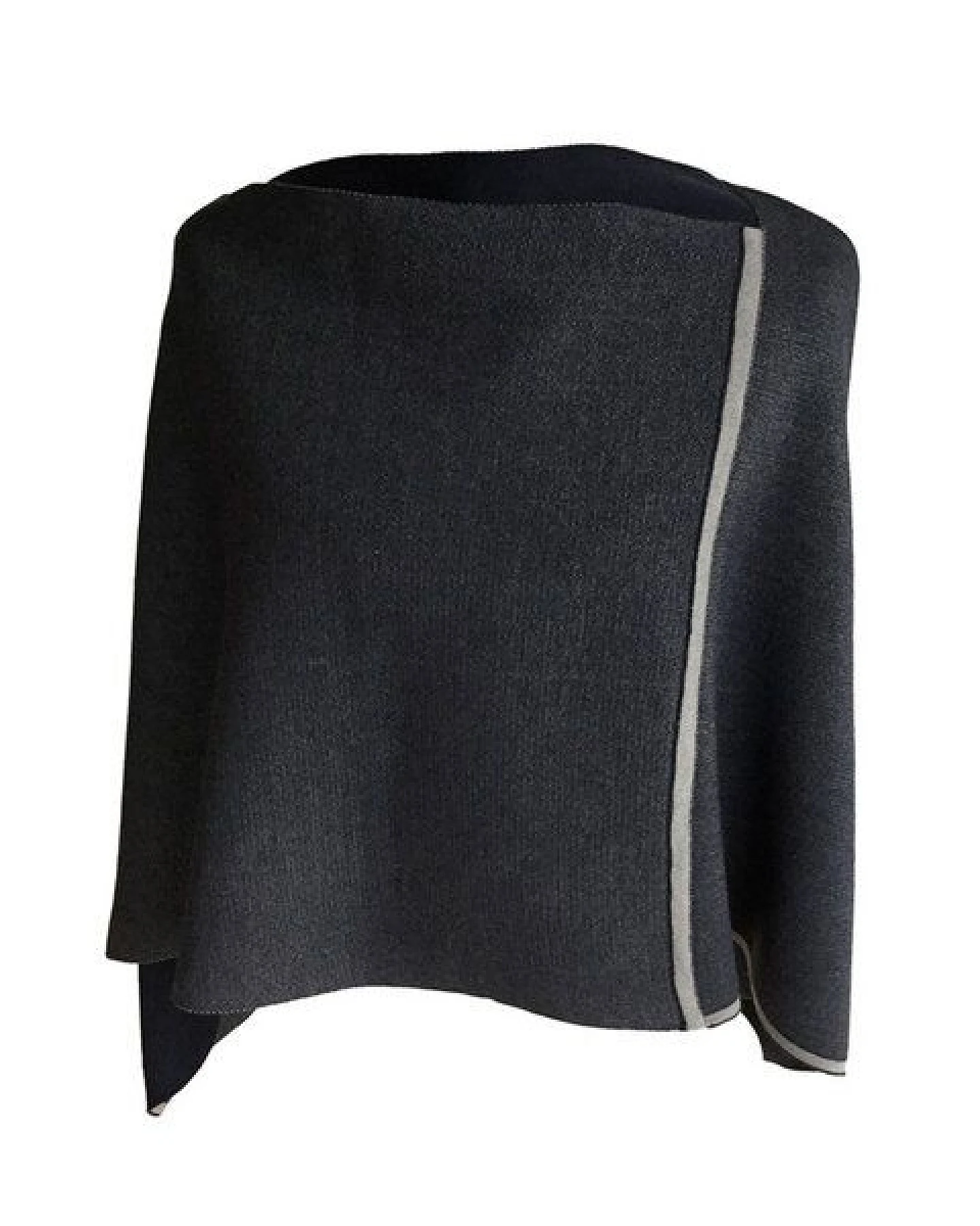 austriandesign.at DreieckPoncho reversibel dünn aus extrafeiner Merinowolle – Ansicht 2