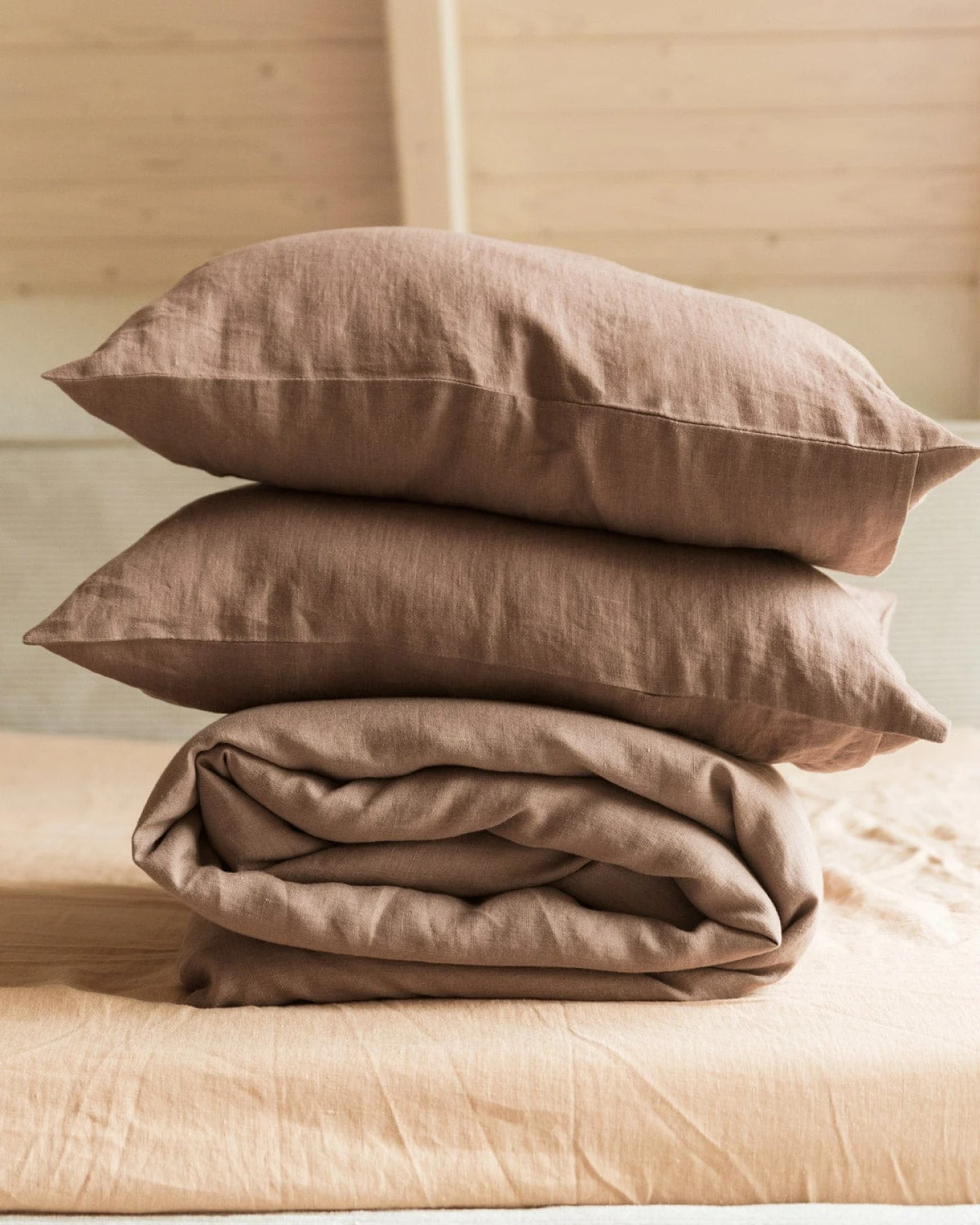 AmourLinen unisex vegan Set Bettwäsche Rosy Brown – Ansicht 2