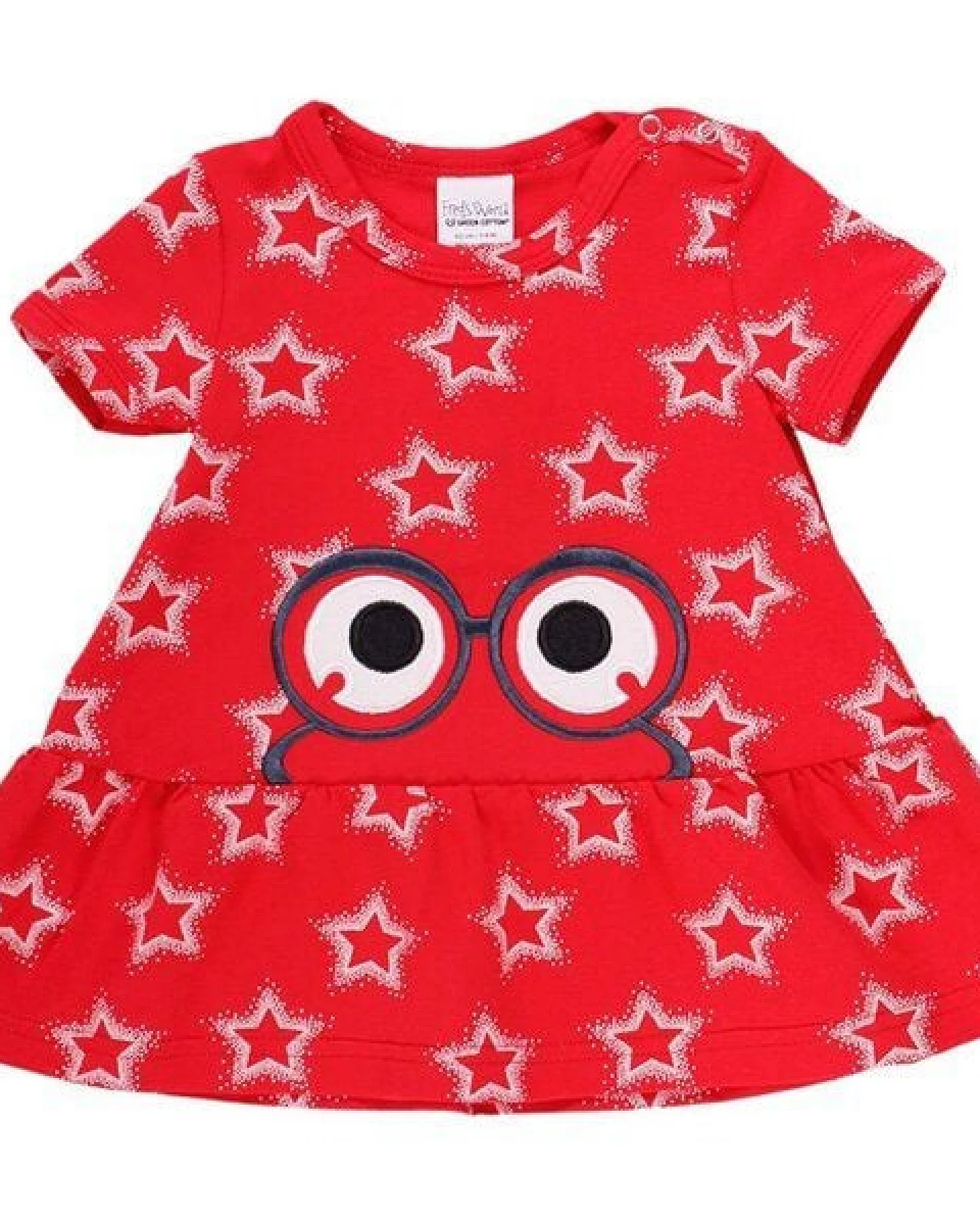 Fred's World by Green Cotton "Green Cotton" Kleid rot mit Sternen – Ansicht 2