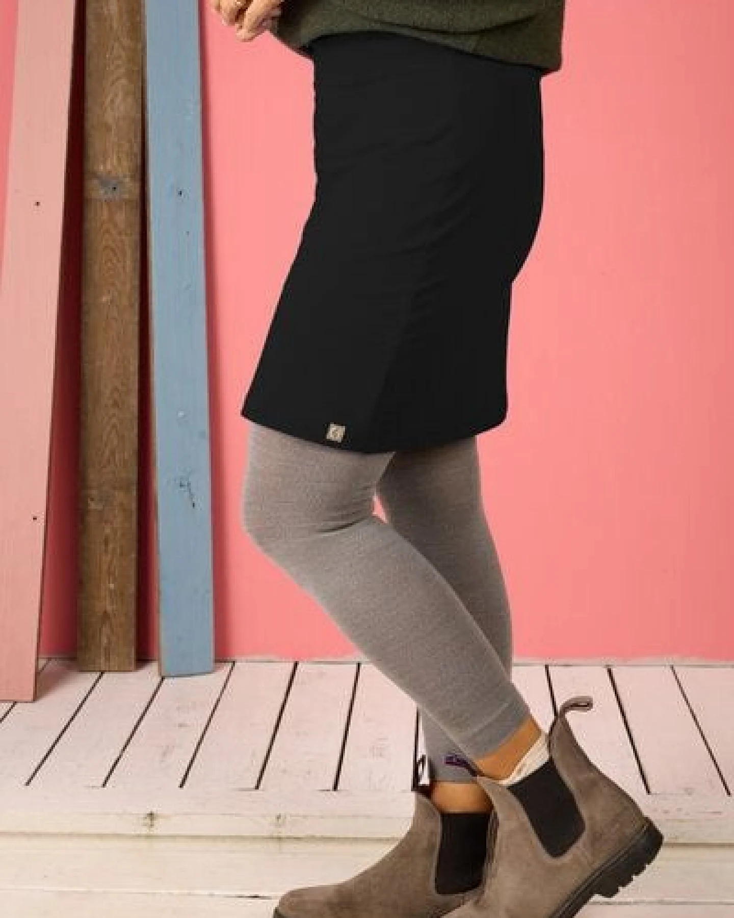 La Gitana Rock „Sille“ aus Bio-Baumwolle – Damenrock Sweat elastisch, nachhaltig & fair – Ansicht 3