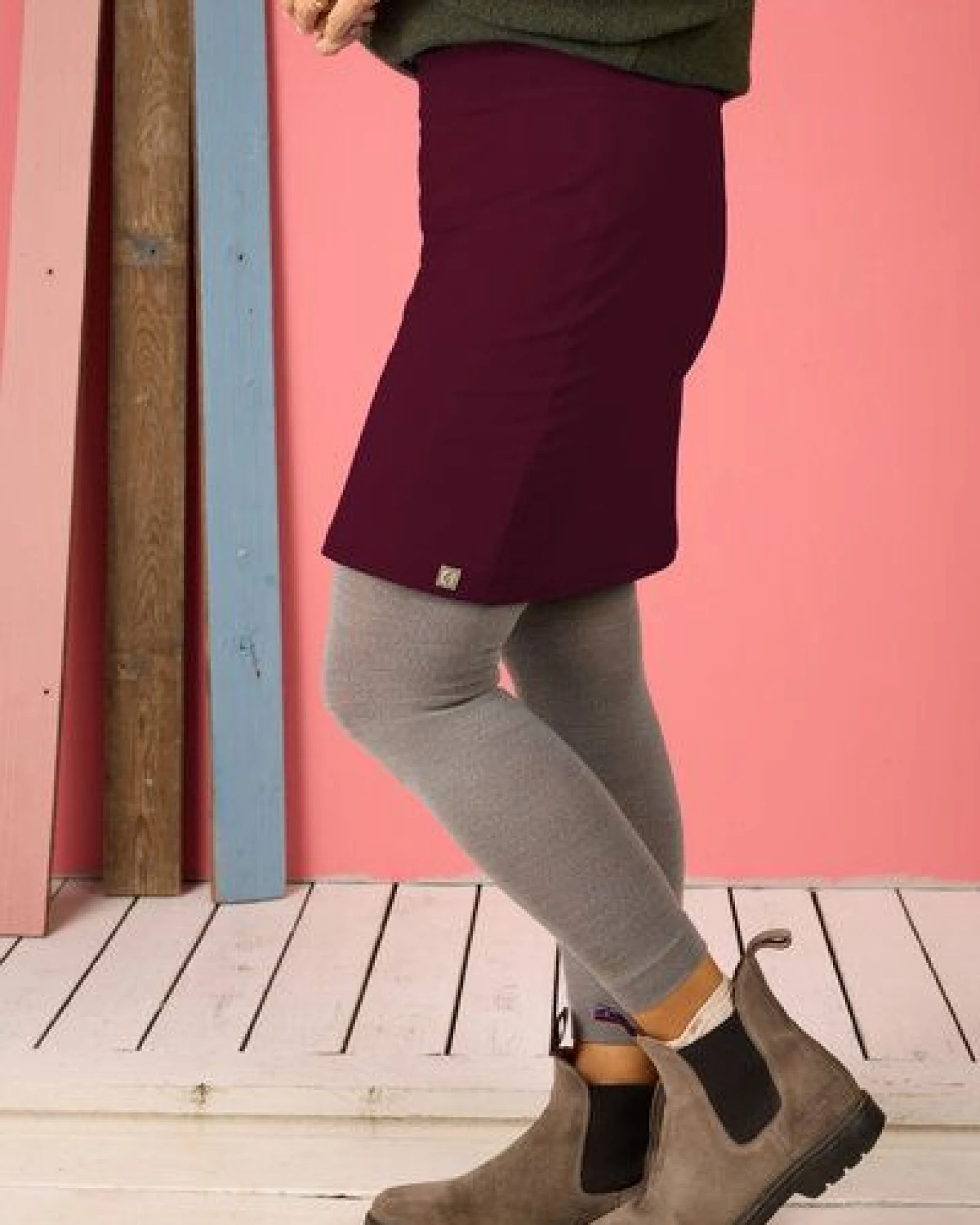 La Gitana Rock „Sille“ aus Bio-Baumwolle – Damenrock Sweat elastisch, fair – Ansicht 3