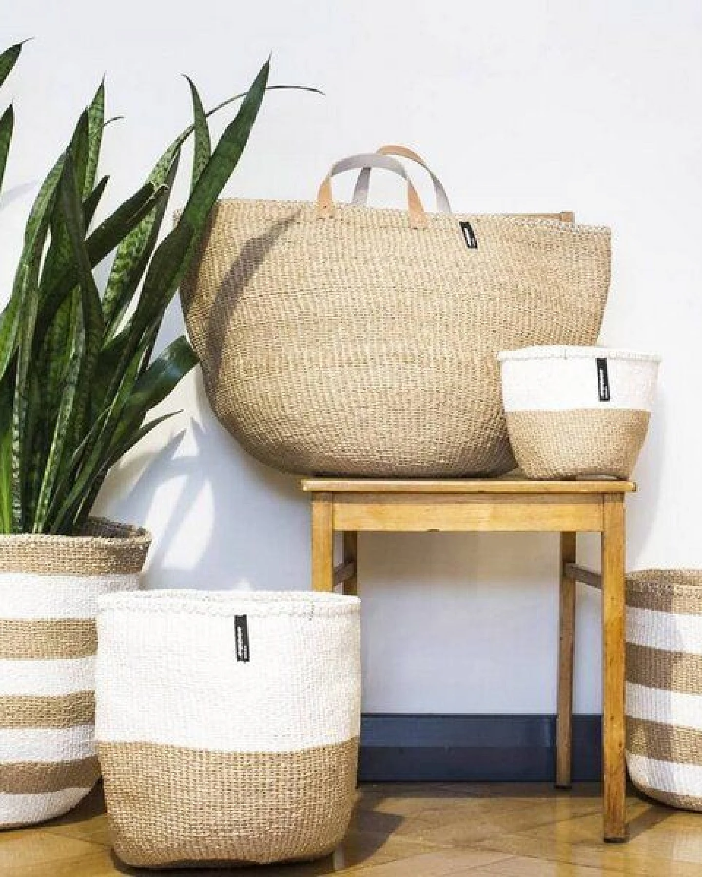 KIONDO Körbe XS - Sisal/Papier Aufbewahrungs- & Pflanzkorb - Mifuko – Ansicht 2