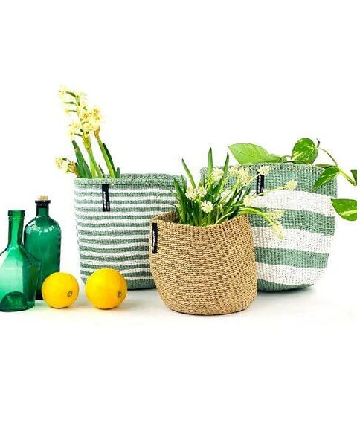 KIONDO Körbe S - Sisal Aufbewahrungs- & Pflanzkorb - Upcycling by Mifuko – Ansicht 4