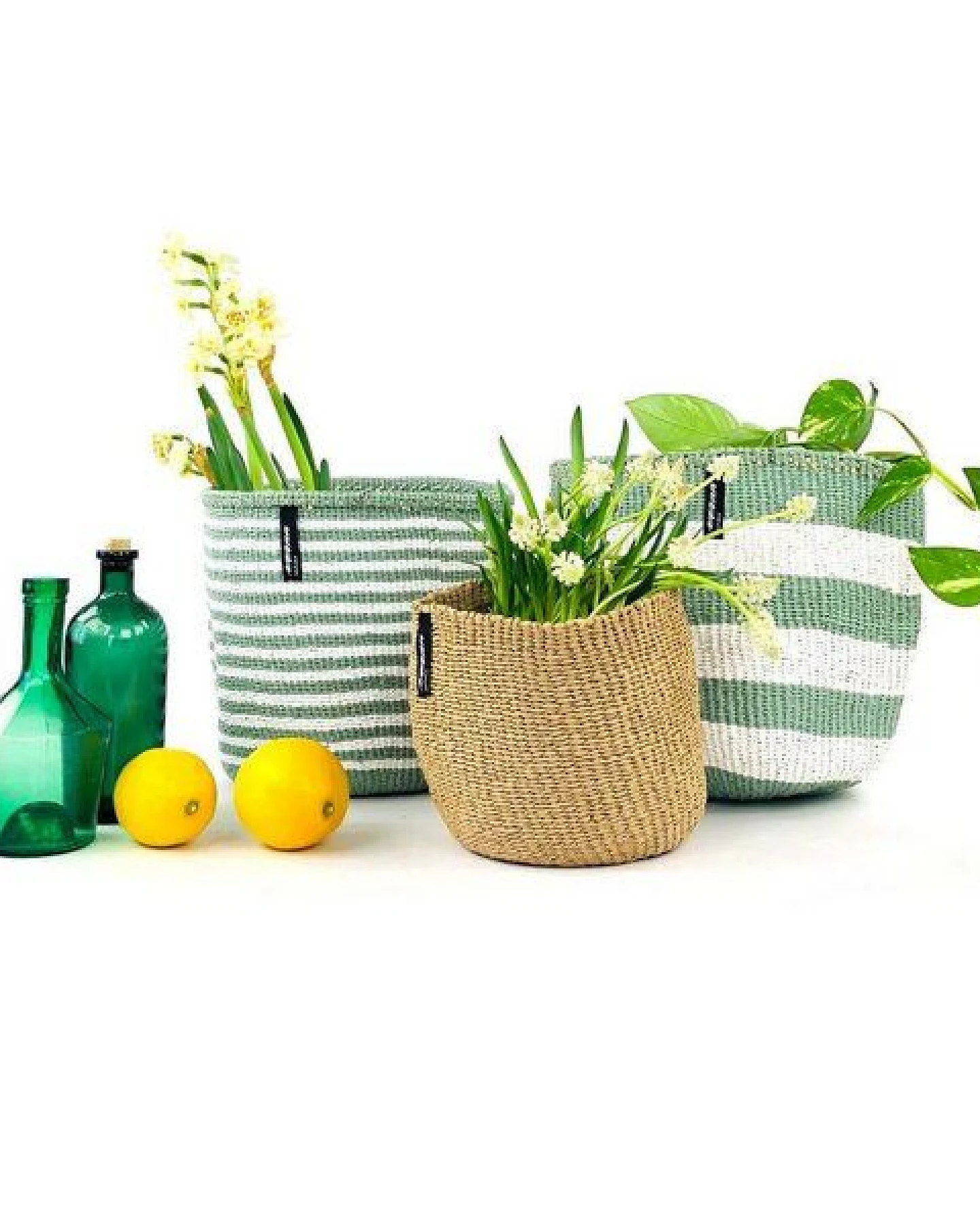 KIONDO Körbe S - Sisal Aufbewahrungs- & Pflanzkorb - Upcycling by Mifuko – Ansicht 4