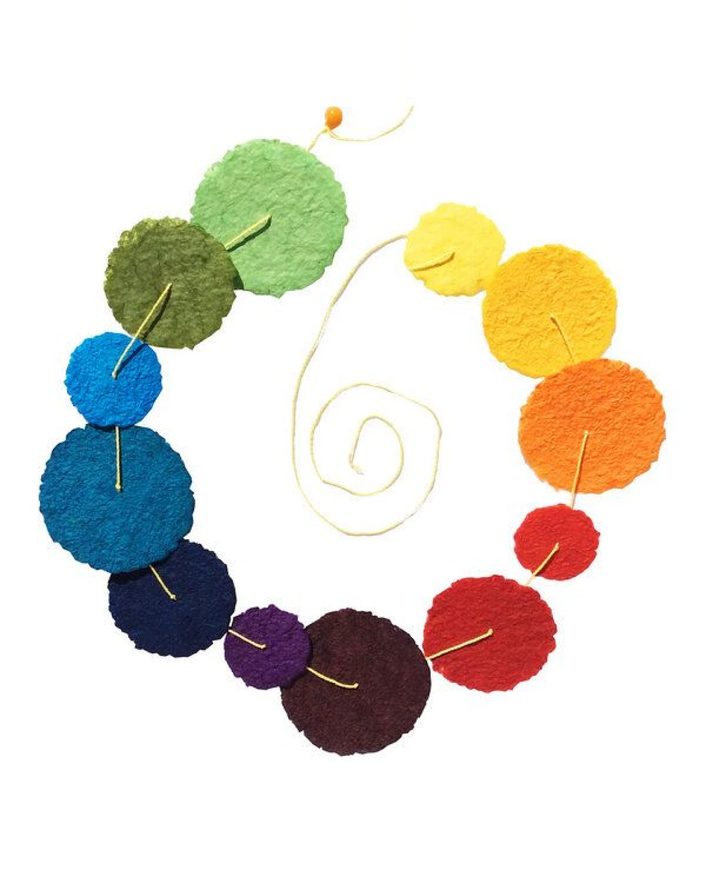 Sundara Deko-Girlande "Cascade Rainbow" aus handgeschöpftem Baumwollpapier – Ansicht 2