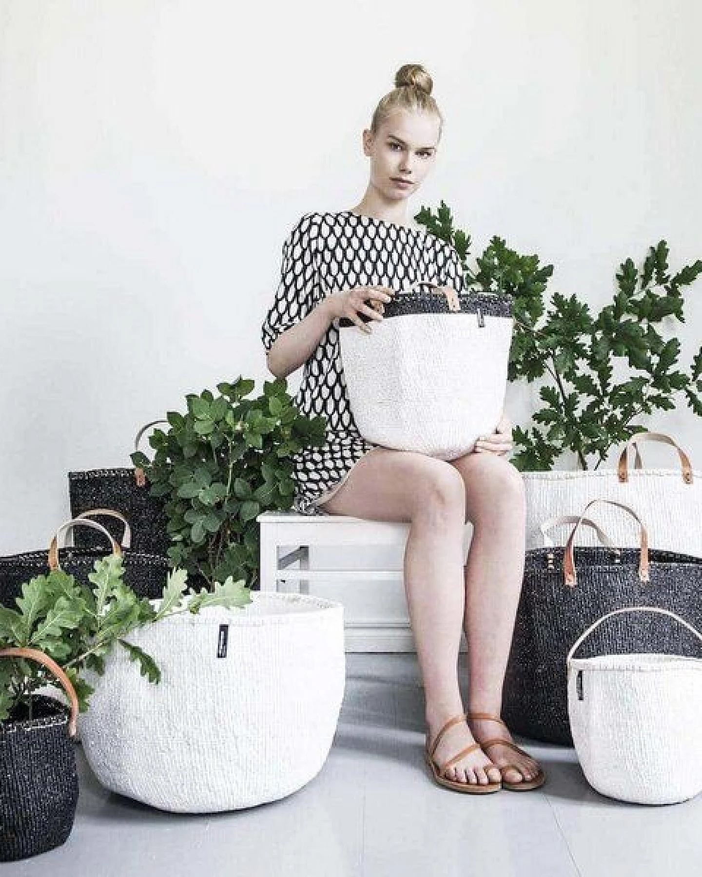KIONDO Körbe XXL - 3in1 Sisal Tragetasche, Aufbewahrungs- & Pflanzkorb - Mifuko – Ansicht 4