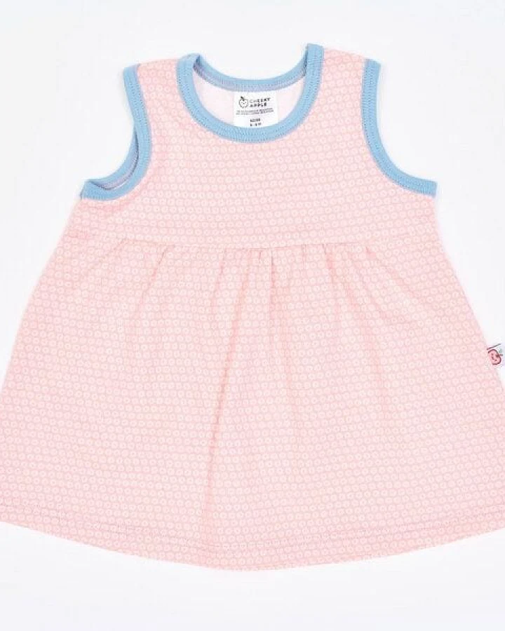 Cheeky Apple Ärmelloses Jerseykleid "Kuller Peach Rose" aus Bio-Baumwolle