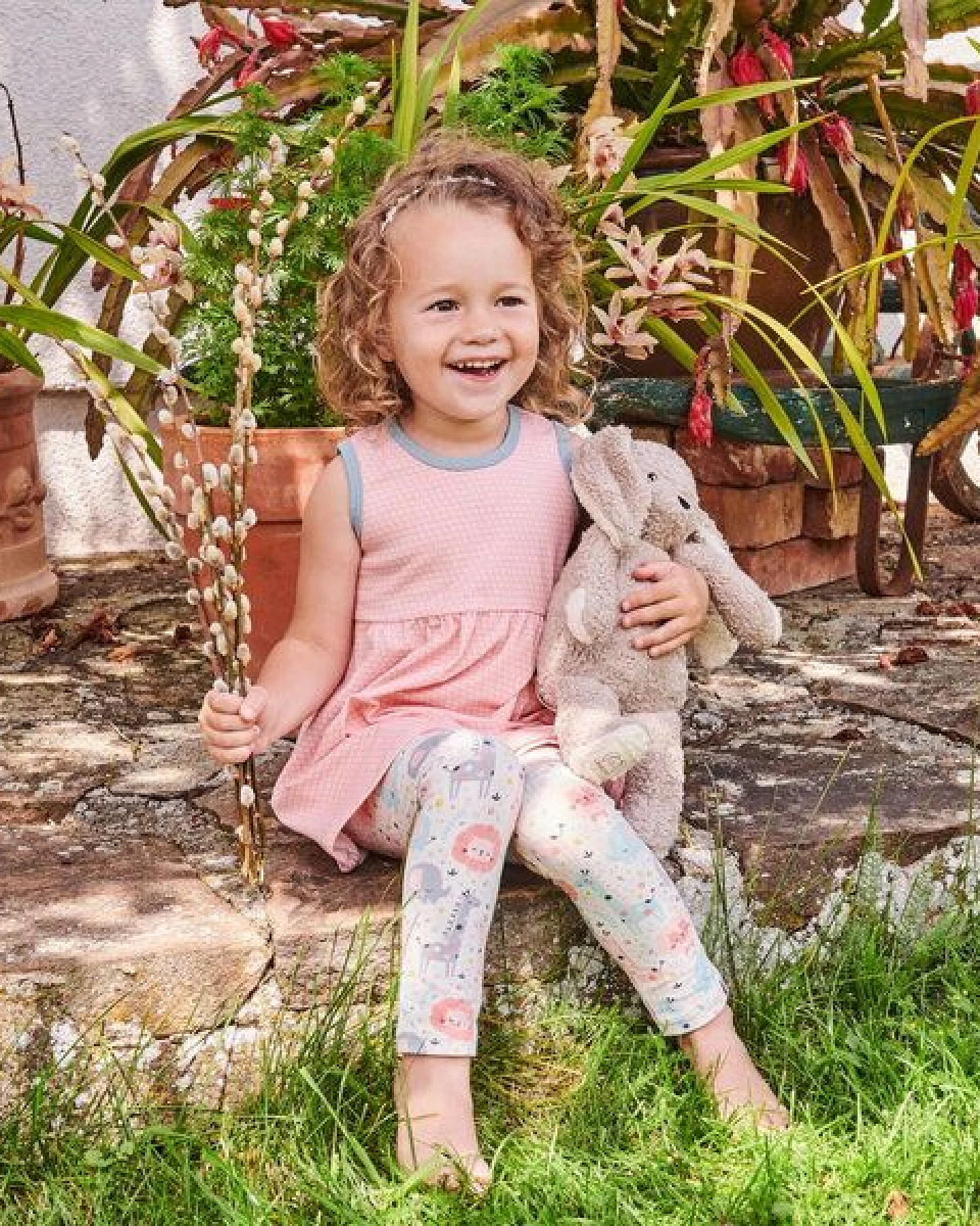 Cheeky Apple Ärmelloses Jerseykleid "Kuller Peach Rose" aus Bio-Baumwolle – Ansicht 2