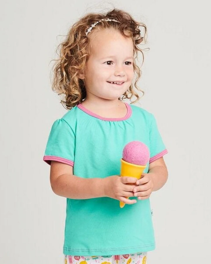 Cheeky Apple Mädchen Kurzarm-Top "Mint