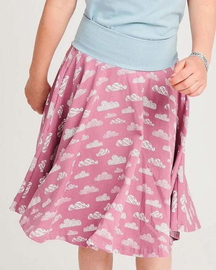 Cheeky Apple Tellerrock "Wolken Vintage Rose" aus Bio-Baumwolle