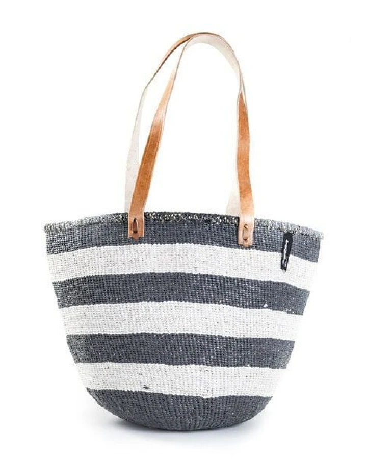 KIONDO Tasche - Stripes - Sisal Umhängetasche - Upcycling - Mifuko
