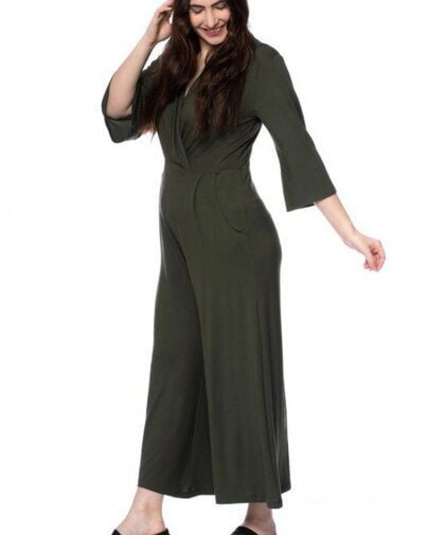 Ingoria MARIKA Jersey-Jumpsuit im Wickel-Look – Ansicht 3