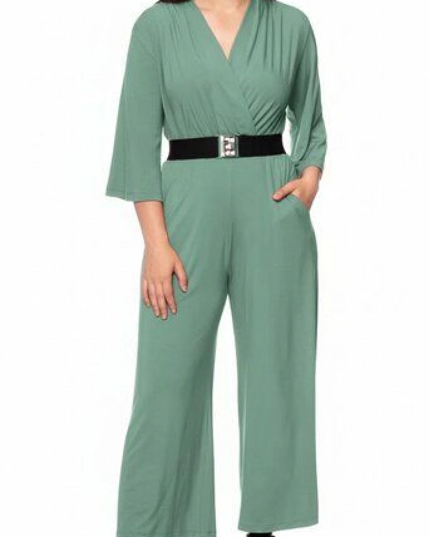 Ingoria MARIKA Jersey-Jumpsuit im Wickel-Look – Ansicht 2