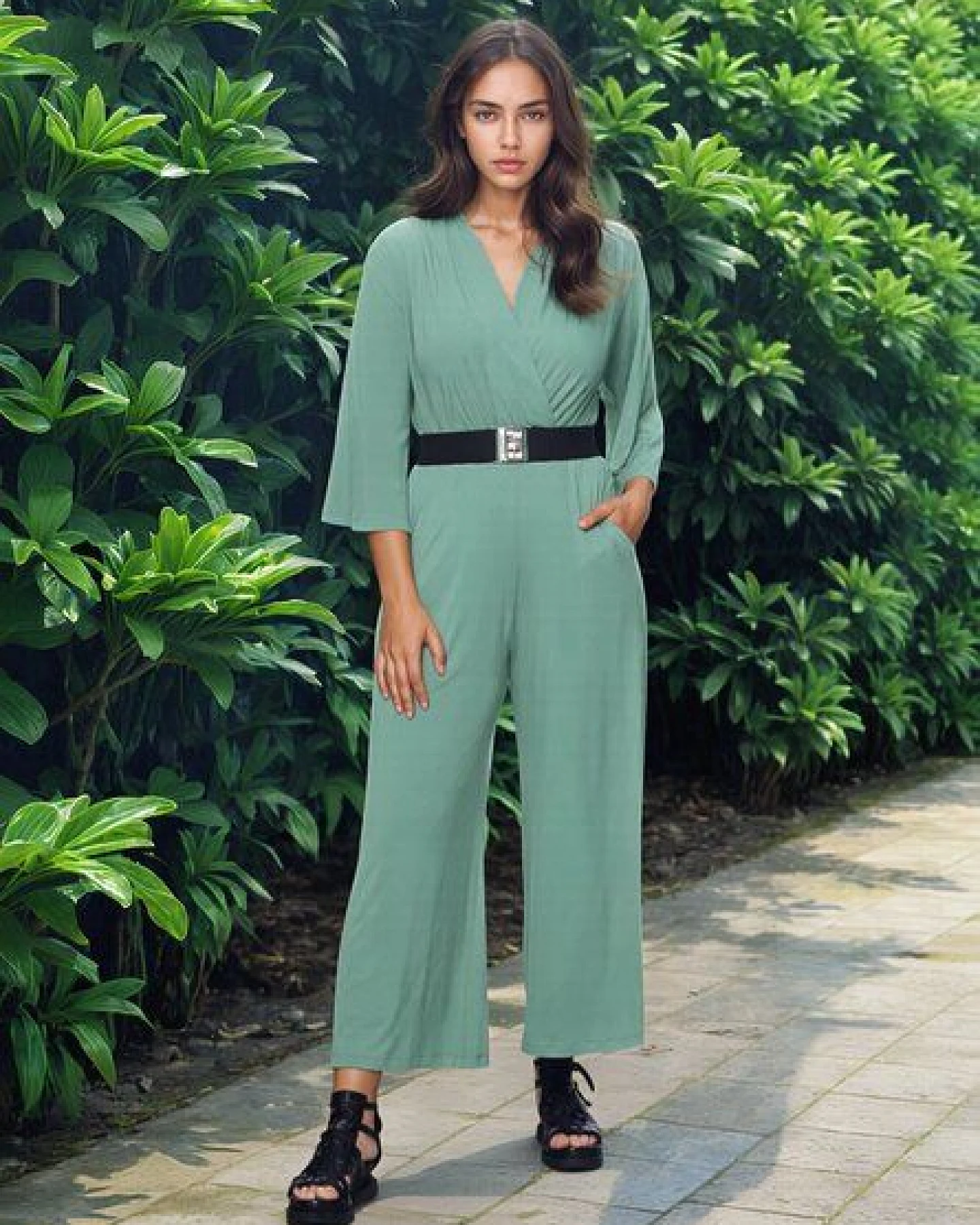 Ingoria MARIKA Jersey-Jumpsuit im Wickel-Look – Ansicht 2