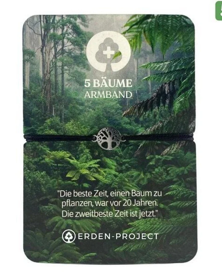Erden Projekt 1 Armband pflanzt 5 Bäume